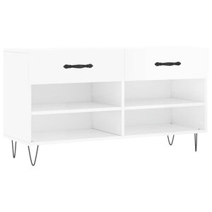 vidaXL Klupa za cipele sjajna bijela 102x35x55 cm konstruirano drvo