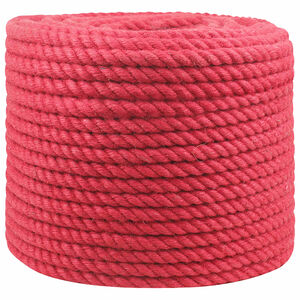 vidaXL Uže od jute 12 mm Crvena 100% Juta Tossa