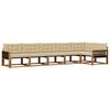 vidaXL Set vanjskih sofa 6 kom. Prirodna i bež
