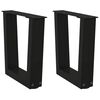 vidaXL Noge za klub stolić V-oblika 2 kom Crne 40 x (30-31,3) cm Čelik