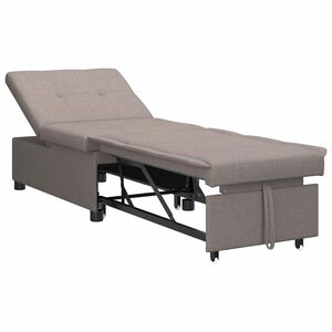 vidaXL Krevet-sofa na razvlačenje Sivo-smeđa 194 x 50 x 82 cm tkanina