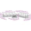 vidaXL Set vanjskih sofa s jastukom 9 pcs Prirodna i svijetlo siva