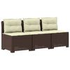 vidaXL Dvosjedni vrtni sofa s jastucima u ratan izgledu PP Smeđa