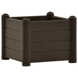 vidaXL Povi&scaron;ena vrtna gredica PP boja kave 43 x 43 x 35 cm