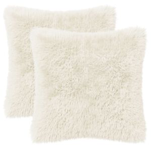 vidaXL Presvlaka za jastuk 2 pcs HEERLEN Bijela 30 x 30 cm PV flis
