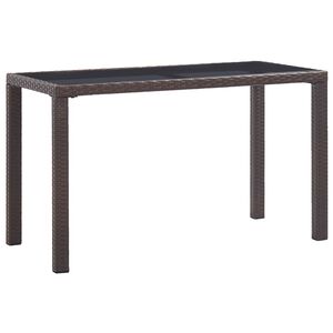 vidaXL Vrtni stol smeđi 123 x 60 x 74 cm od poliratana