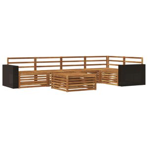 vidaXL Set vanjskih sofa 6 pcs Prirodna 79 x 79 x 37 cm