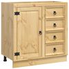 vidaXL Cabinet SKI Medeno Smeđa 80 x 46 x 81 cm Čvrsto borovo drvo