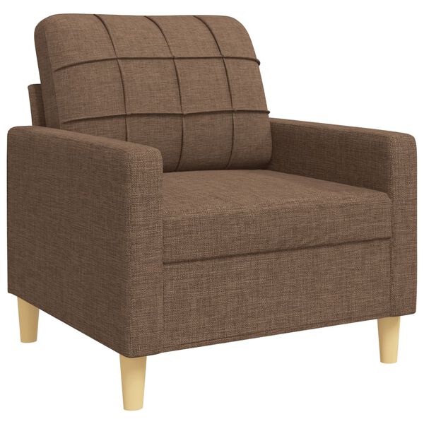vidaXL 3-dijelni set sofa smeđi od tkanine