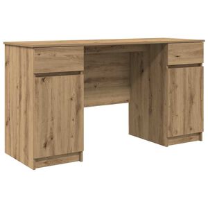 vidaXL Stol hrast artisan Konstruirano drvo 140 x 49 x 76 cm