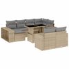 vidaXL 11-dijelni set vrtnih sofa od poliratana s jastucima bež