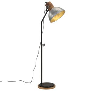 vidaXL Podna svjetiljka 25 W vintage srebrna 30 x 30 x 100-150 cm E27