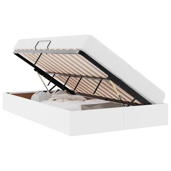 vidaXL Krevet s od storage Čista bijela 120 x 200 cm Umjetna koža