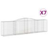 vidaXL Lučne gabionske ko&scaron;are 7 kom 400x50x100/120cm pocinčano željezo