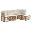 vidaXL Set vanjskih sofa Prirodna Poliester