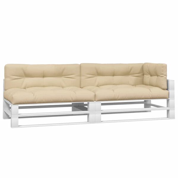 vidaXL Jastuci za palete 5 kom bež od tkanine