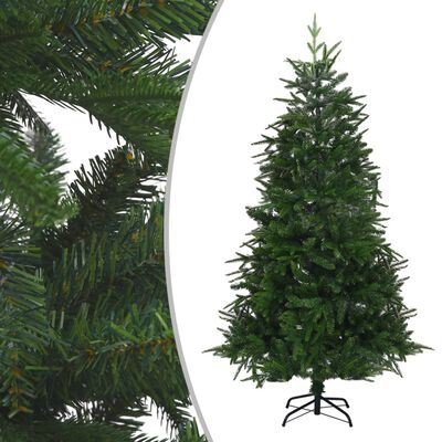 vidaXL Umjetno božićno drvce LED sa setom kuglica zeleno 210 cm PVC/PE