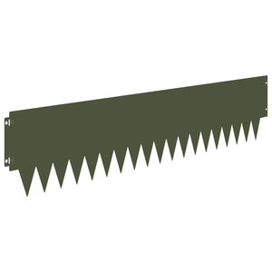 vidaXL Ograda oko Travnjaka 10 pcs 103 x 25 cm metal Maslinastozelena