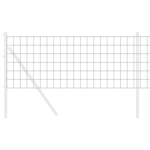 vidaXL Euro ograda Siva 0,4 x 10 m Željezo prekriveno PVC-om
