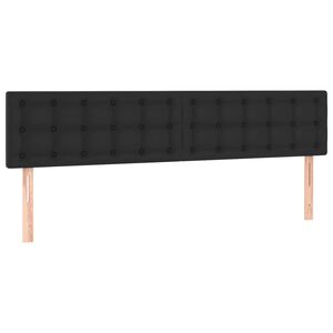 vidaXL Uzglavlja crna 200x5x78/88 cm od umjetne kože