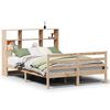 vidaXL Krevet s regalom za knjige bez madraca 150 x 200 cm od borovine