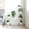 vidaXL Stalak za cvijeće s kotačima 94,5 x 25 x 92,5 cm bijeli metalni