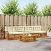 vidaXL Set vanjskih sofa s jastukom 5 pcs Prirodna i krem