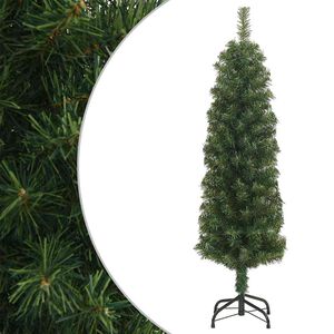 vidaXL Tanko umjetno božićno drvce sa stalkom zeleno 150 cm PVC