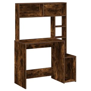 vidaXL Radni stol s policama boja hrasta 100x45x140 cm drveni