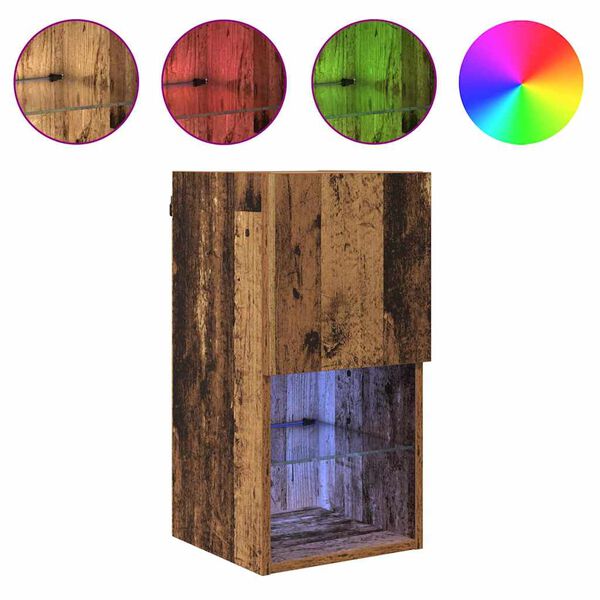 vidaXL Zidni TV ormari Zidne 2 pcs Staro drvo 30,5 x 30 x 60 cm