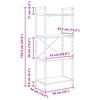 vidaXL Polica Dimljeni hrast 56 x 34 x 133,5 cm Konstruirano drvo