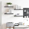 vidaXL Plutajuće zidne police 4 kom sjajne sive 50 x 23 x 3,8 cm MDF