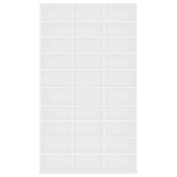 vidaXL Ormarić za CD-ove bijeli 102x23x177,5 cm od konstruiranog drva