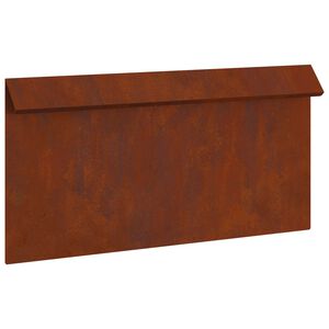 vidaXL Ograda protiv puževa 50 x 3,5 x 25 cm Otporni čelik Rđa