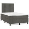 vidaXL Box spring krevet s madracem tamnosivi 120 x 200 cm bar&scaron;unasti