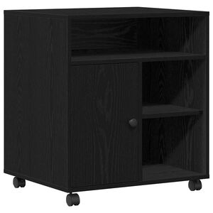 vidaXL Držač za printer Crni hrast 60 x 50 x 67 cm Konstruirano drvo