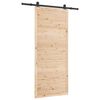 vidaXL Klizna vrata Prirodna 80 x 208 cm Masivna borovina