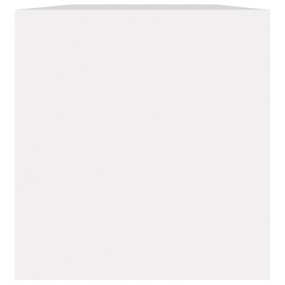 vidaXL Kutija za pohranu vinilnih ploča bijela 71 x 34 x 36 cm drvena