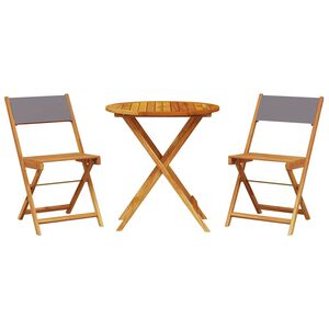 vidaXL 3-dijelni bistro set od tkanine i masivnog drva antracit