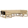 vidaXL Set vanjskih sofa s jastukom 6 pcs Bijela i bež