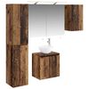vidaXL Set ormarića za kupaonicu 5 pcs Staro drvo 50 x 14,5 x 70 cm