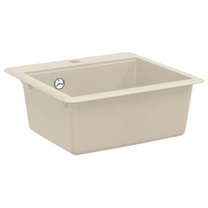 vidaXL Umivaonik 80% kvarc i 20% smola 470 x 440 mm Bež