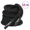 vidaXL Borbeno uže crno 15 m 11 kg poliester