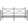 vidaXL Dnevni krevet bez madraca crni 100x200 cm čelik