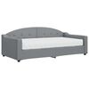 vidaXL Dnevni krevet s madracem svjetlosivi 90 x 190 cm od tkanine