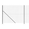 vidaXL Ograda od žičane mreže s prirubnicom antracit 1,8x10 m