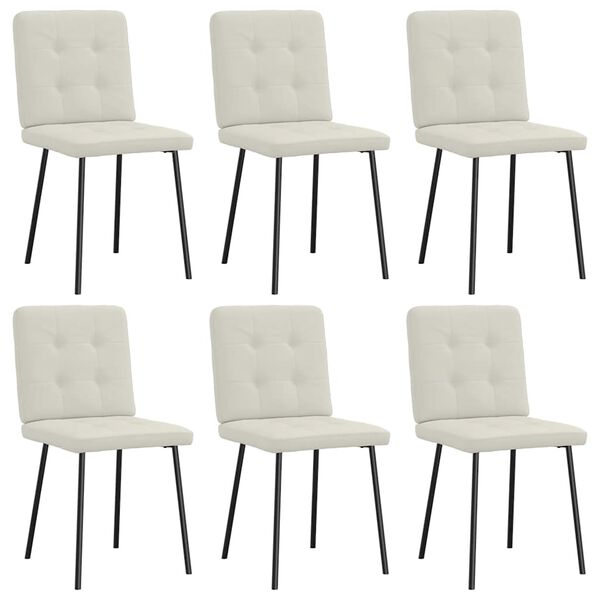 vidaXL Blagovaonske stolice 6 kom krem bar&scaron;unaste