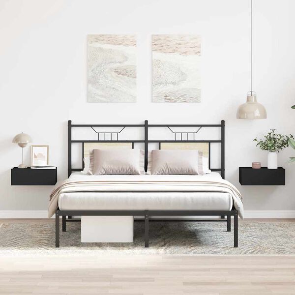 vidaXL Viseći noćni ormarići 2 kom crni 40x30x15 cm konstruirano drvo