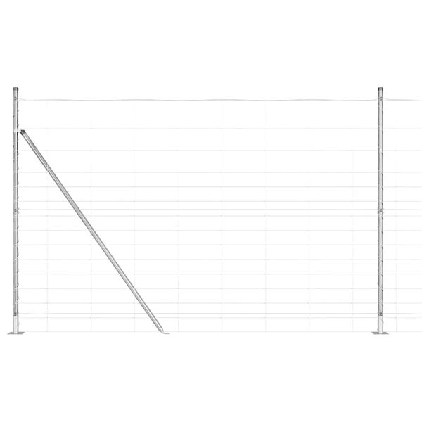 vidaXL Stup za ogradu Galvanizirano 25 x 1,6 m Čelik