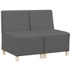 vidaXL Modularna sofa bez naslona 2 pcs Tamno siva 55 x 74 x 82 cm